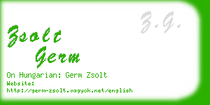 zsolt germ business card